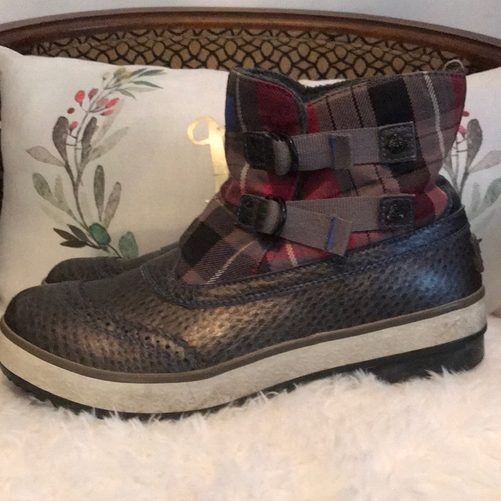 UGG Blue and Plaid Winter Boots